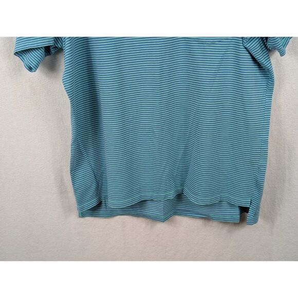 B. Draddy USA Tommy Striped Polo Shirt Green/Blue Men's Size Large - Picture 3 of 13
